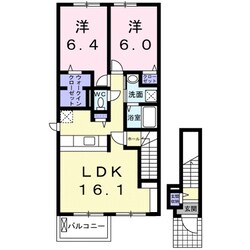 プラシードⅠの物件間取画像